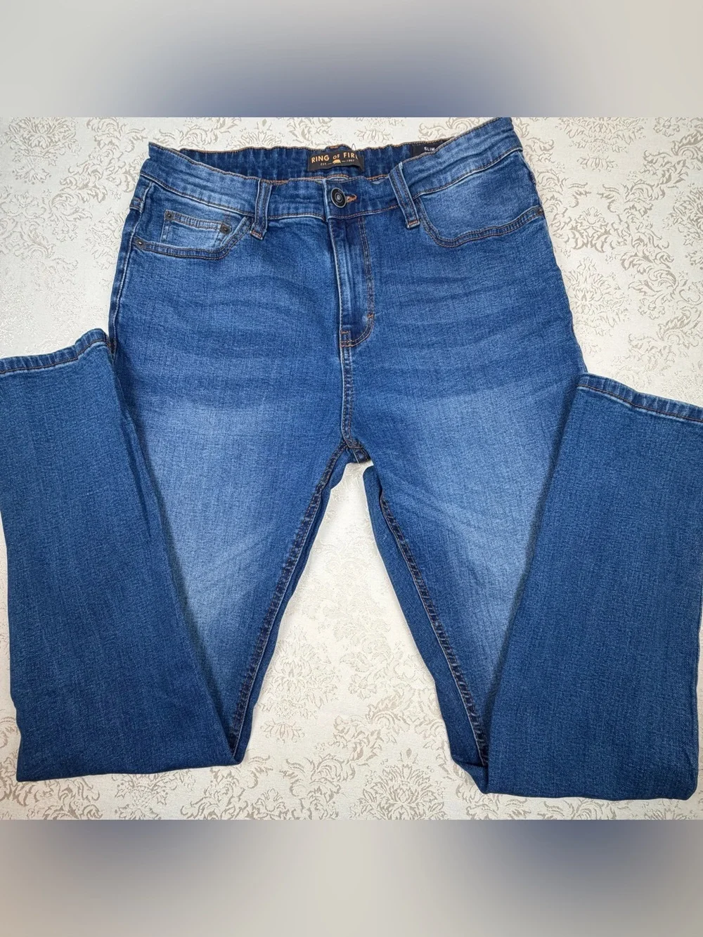 Ring of Fire Slim Fit Blue Denim Jeans 33x32”